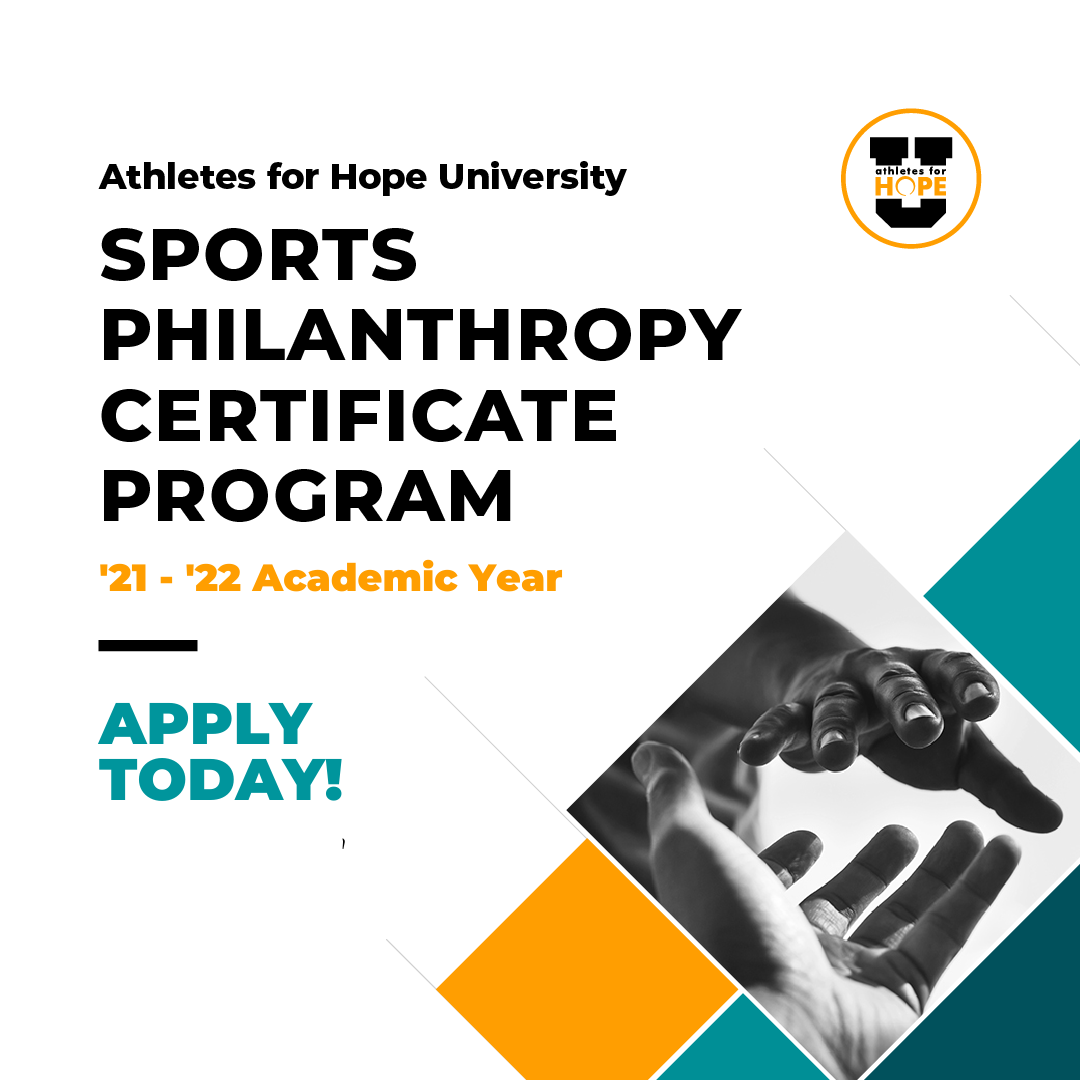 AFH U '22'23 Sports Philanthropy Certificate Program Athletes for Hope