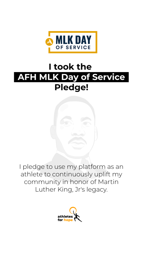 Digital drawing of Dr. Martin Luther King, Jr. overlaid with text in black and grey font. This is sized for Instagram Stories.