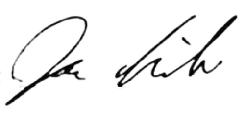 Jason Belinkie's written signature. 