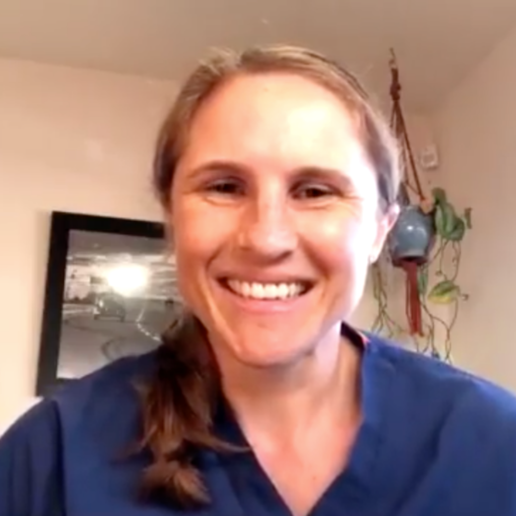 Photo of Dr. Rachel Buehler Van Hollebeke during an Instagram Live discussion surrounding the importance of vaccines.