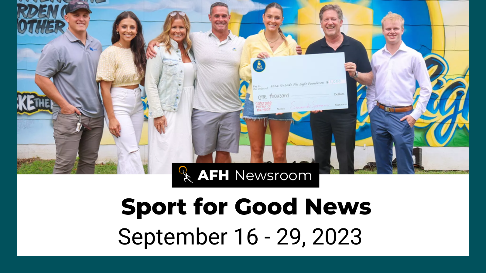 Sports For Good September 16 29, 2023