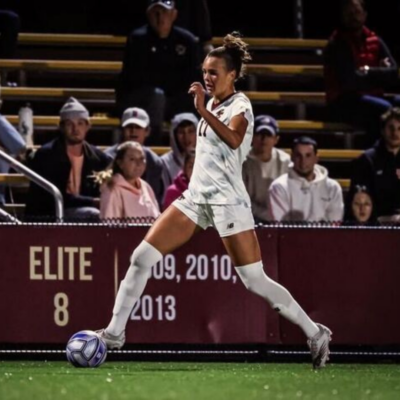 Photo of Boston College Sydney Segalla juggling a soccer ball