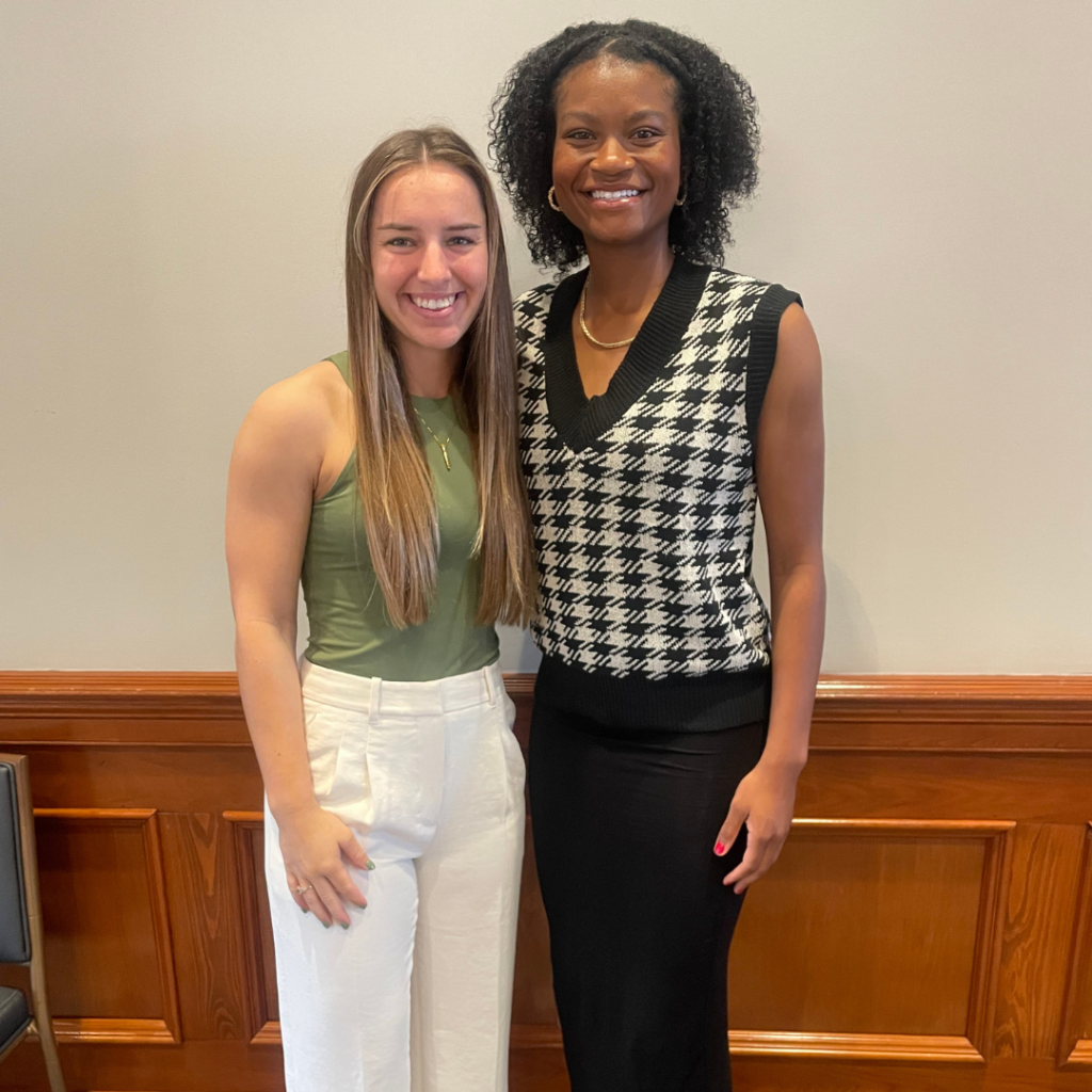 Photo of Deja Griffin (right) and Ali Newland (left).