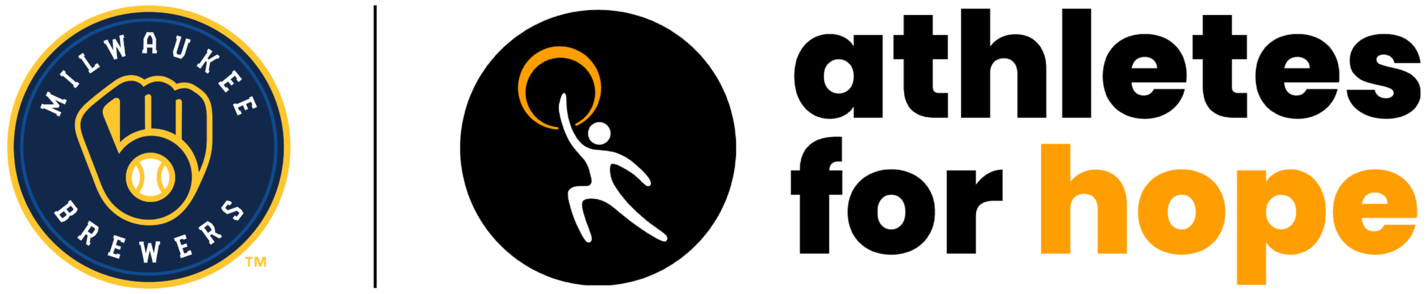 Milwaukee Brewers and Athletes for Hope Champs partnership logo