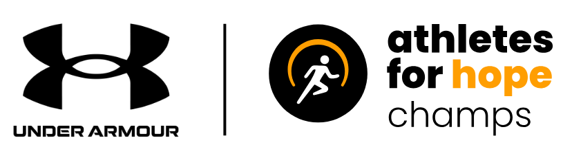 Under Armour and Athletes for Hope Champs partnership logo