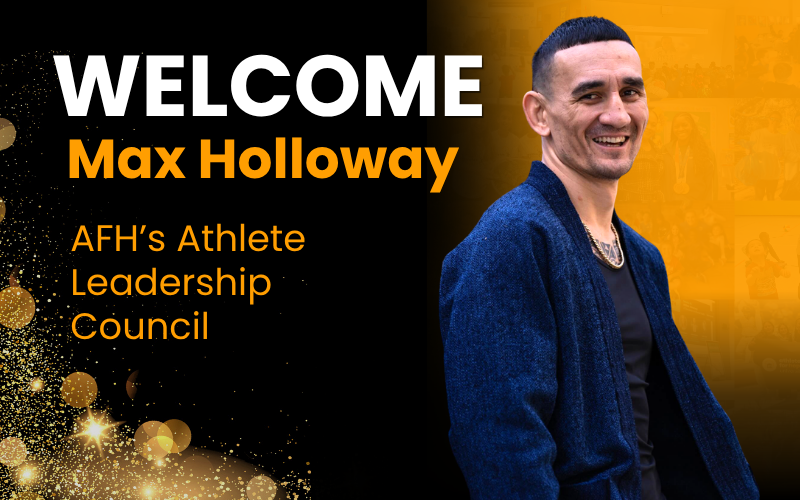 Max Holloway joins Athletes for Hope Athlete Leadership Council